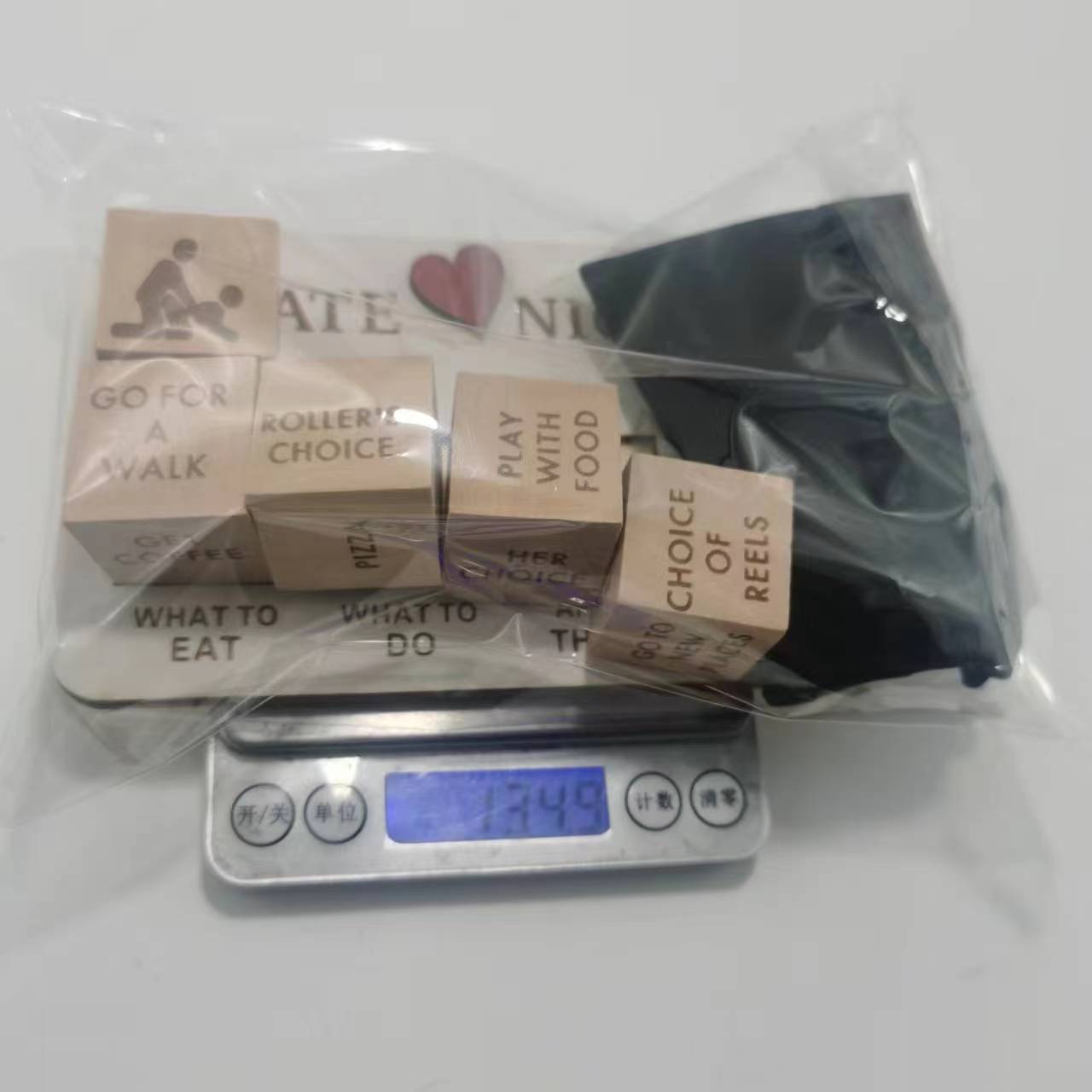 Wooden Date Night Dice Modern Minimalist