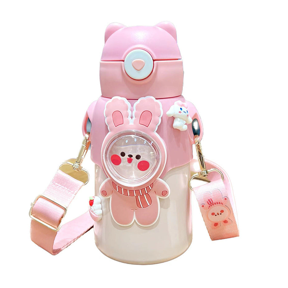 Children's Thermos Mug Boys And Girls Good-looking Water Cup Special Kettle For School Straw Cup