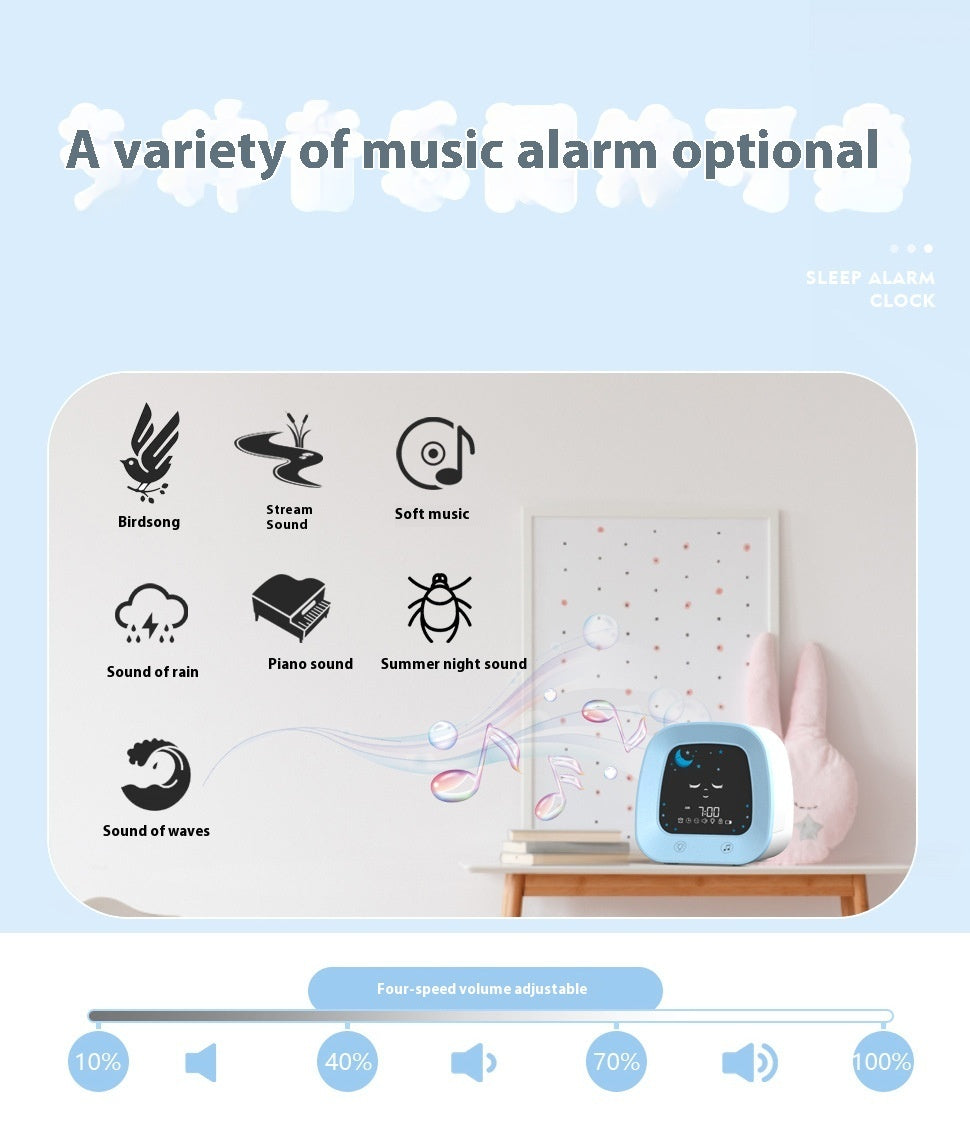 Children's Music Alarm Student Mute Snooze Alarm Bedside Luminous Clock