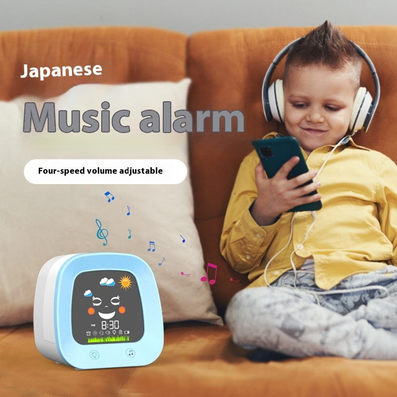 Children's Music Alarm Student Mute Snooze Alarm Bedside Luminous Clock