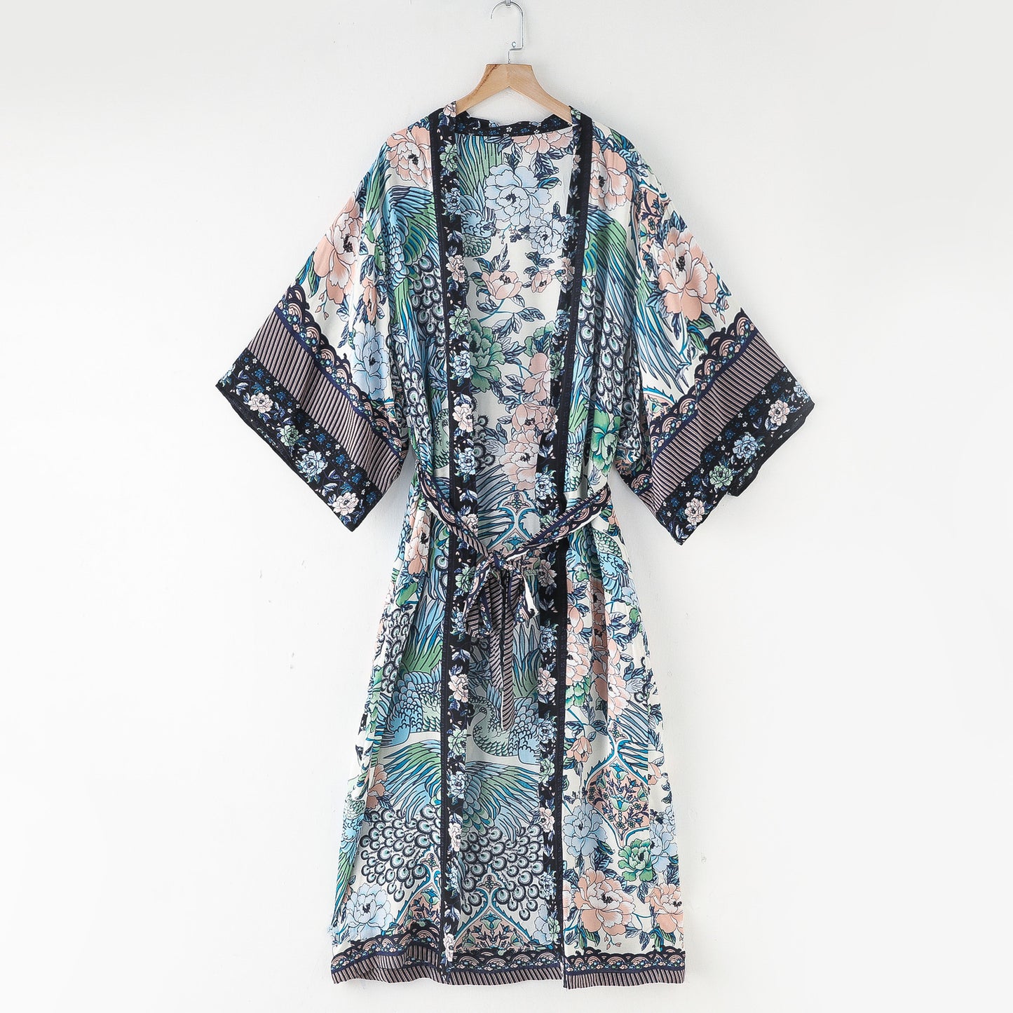 Ladies Fashion Kimono Print Dress Robe