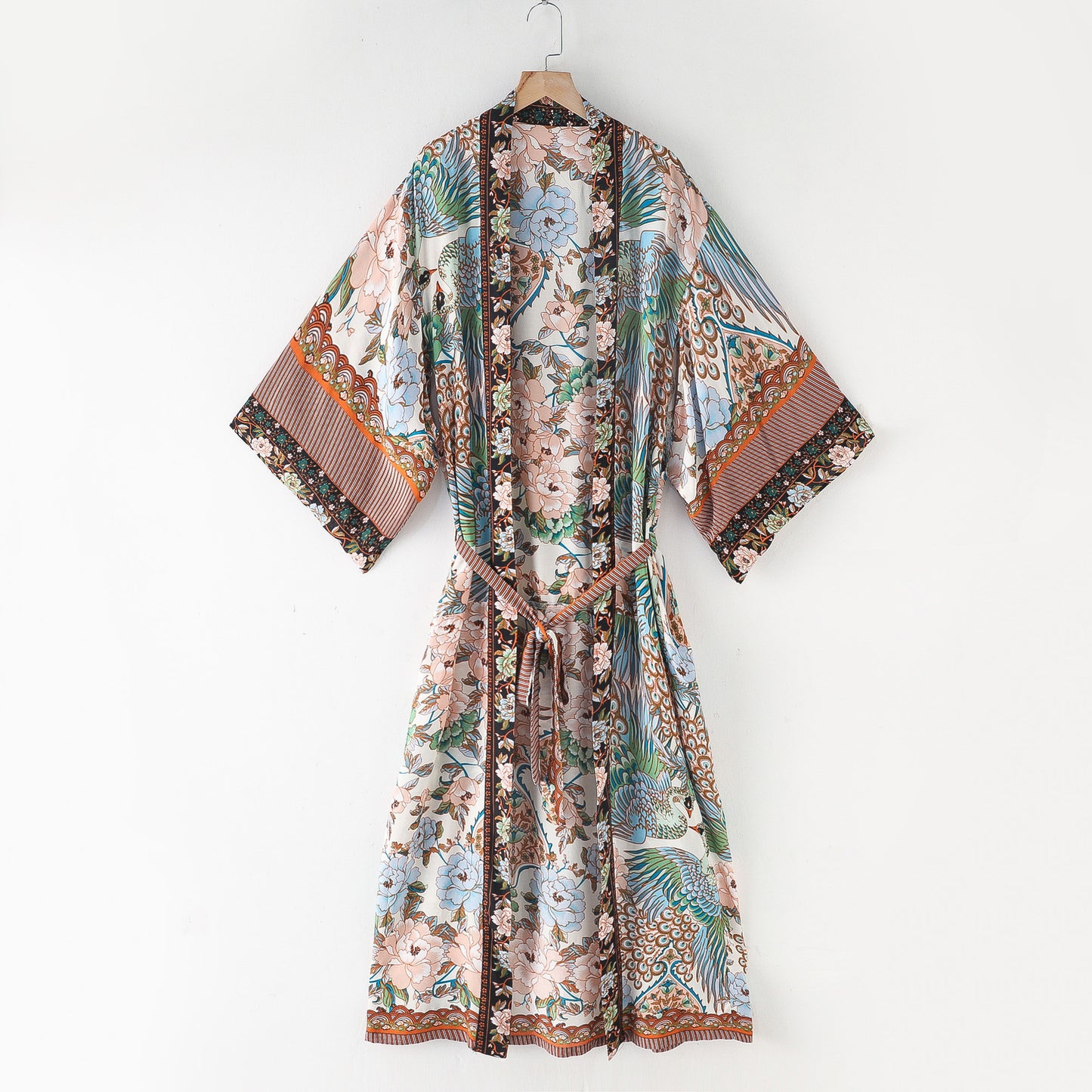 Ladies Fashion Kimono Print Dress Robe