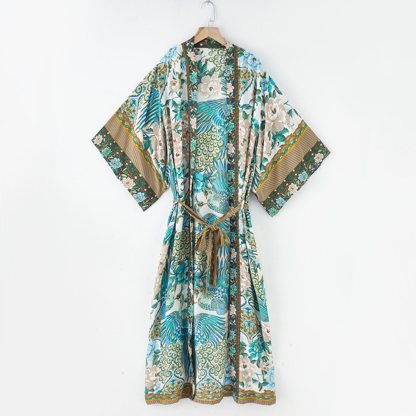 Ladies Fashion Kimono Print Dress Robe